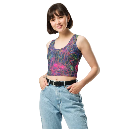 Celestial Koi on a Crop Top