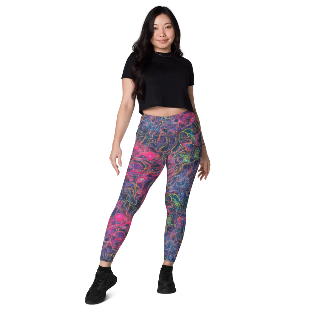 Celestial Koi on Leggings with Pockets — Front