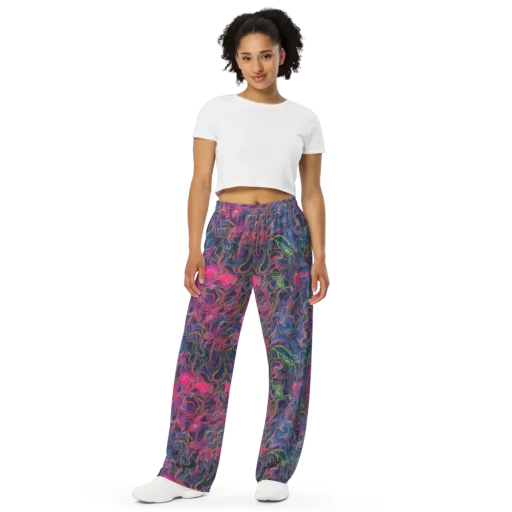 Celestial Koi on a Wide-Leg Pants