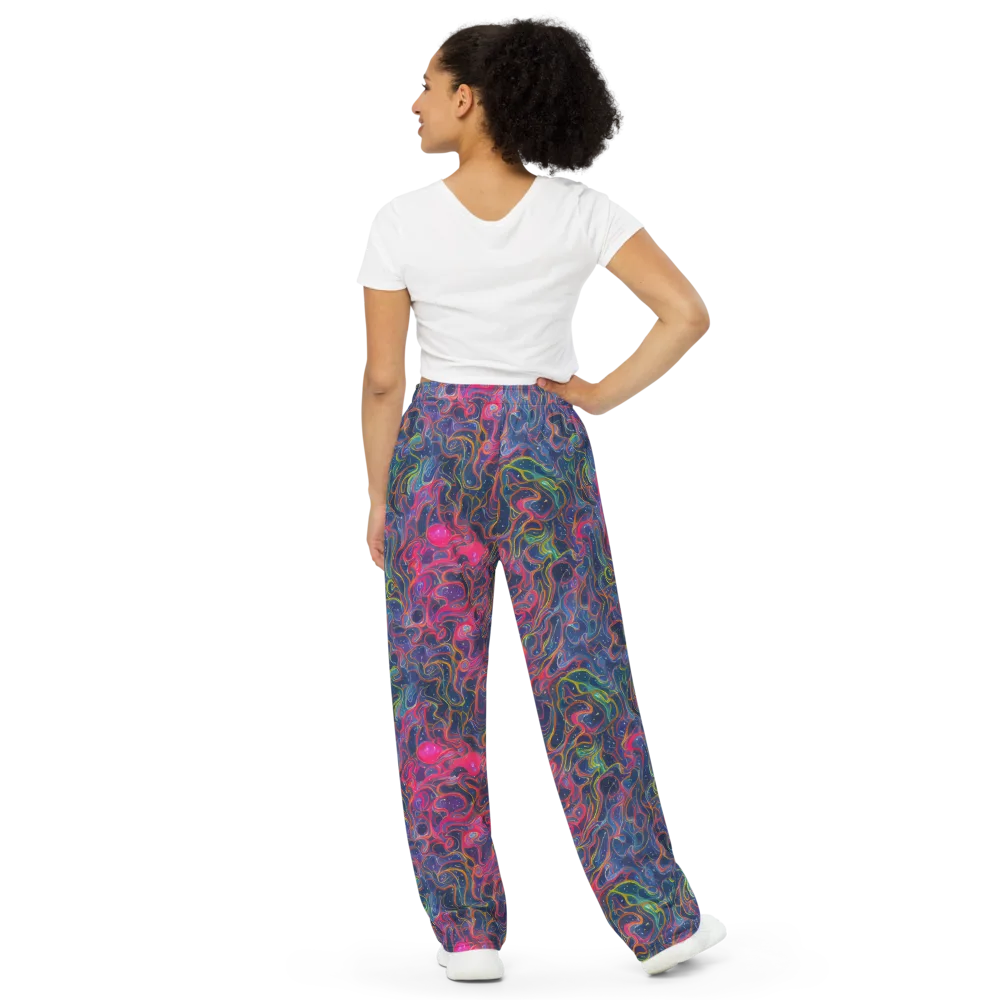 Celestial Koi on Wide-Leg Pants — Back