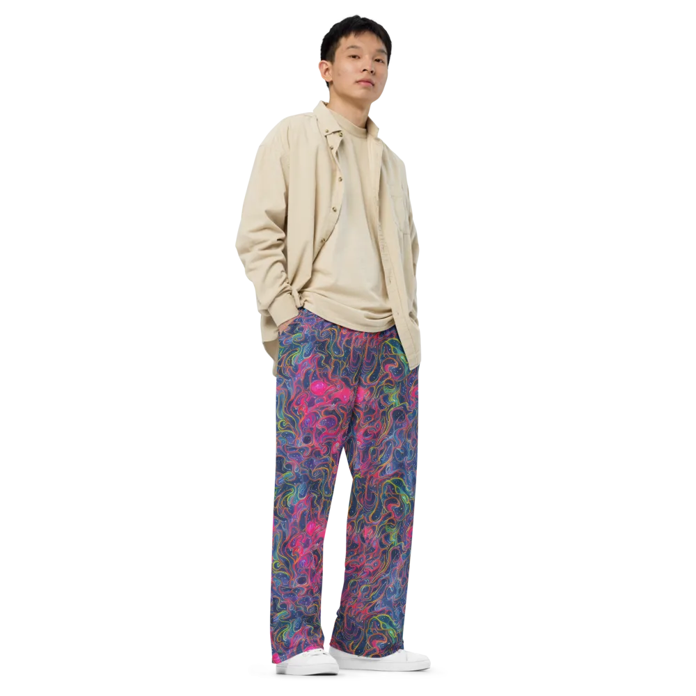 Celestial Koi on Wide-Leg Pants — Right Front