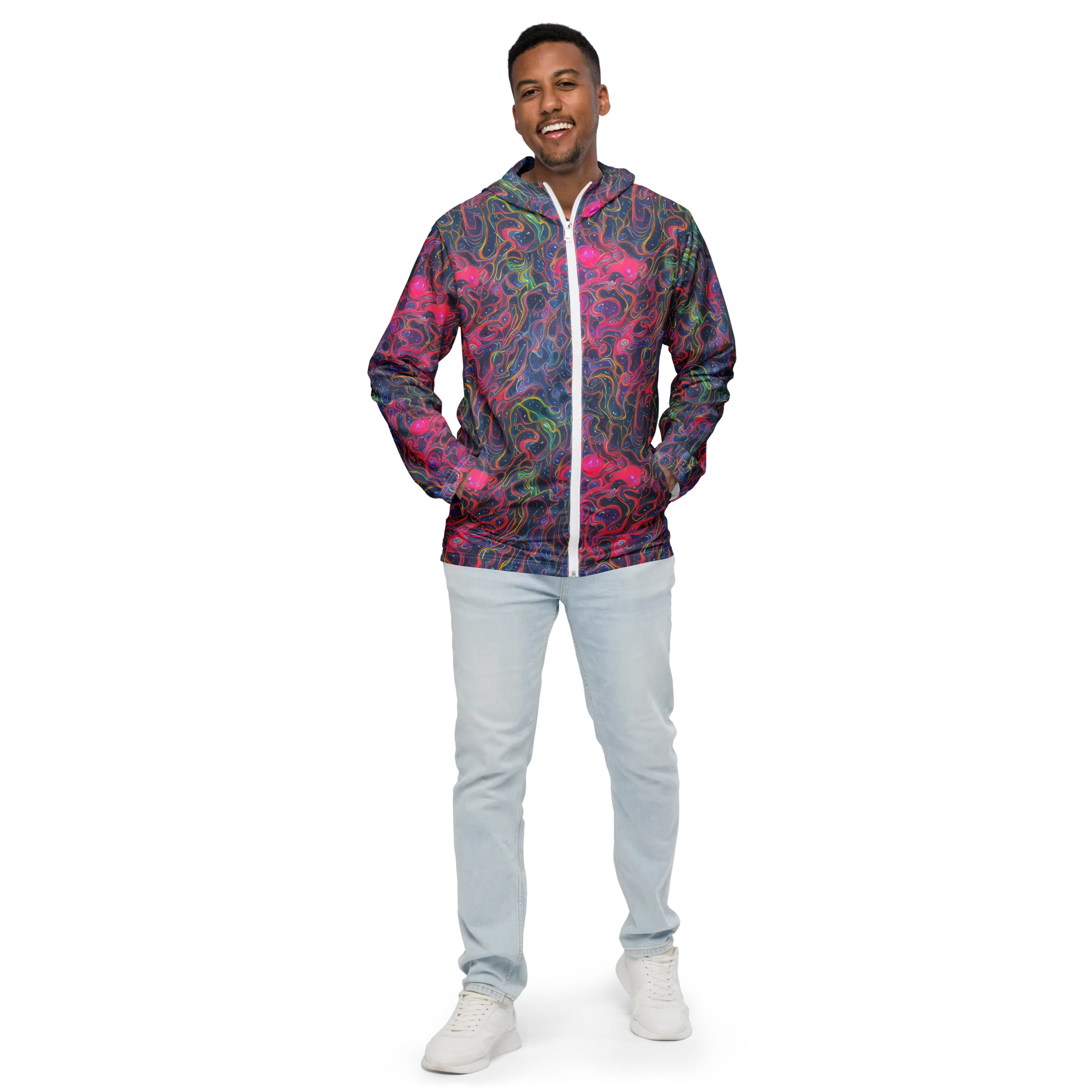 Celestial Koi on Men's Windbreaker — Front