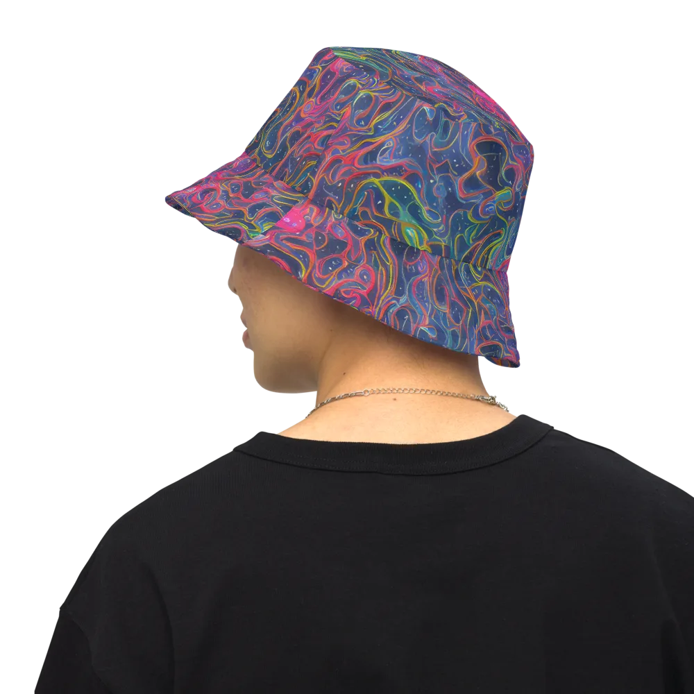 Celestial Koi on Reversible Bucket Hat — Back Inside