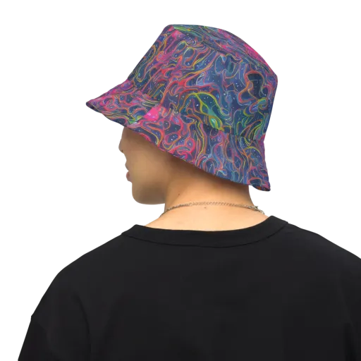 Celestial Koi on a Reversible Bucket Hat