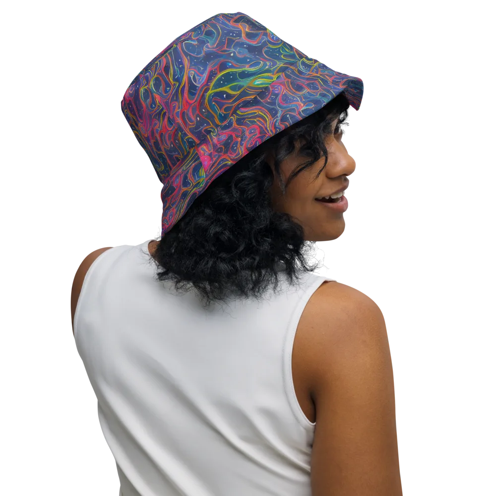 Celestial Koi on Reversible Bucket Hat — Right Outside