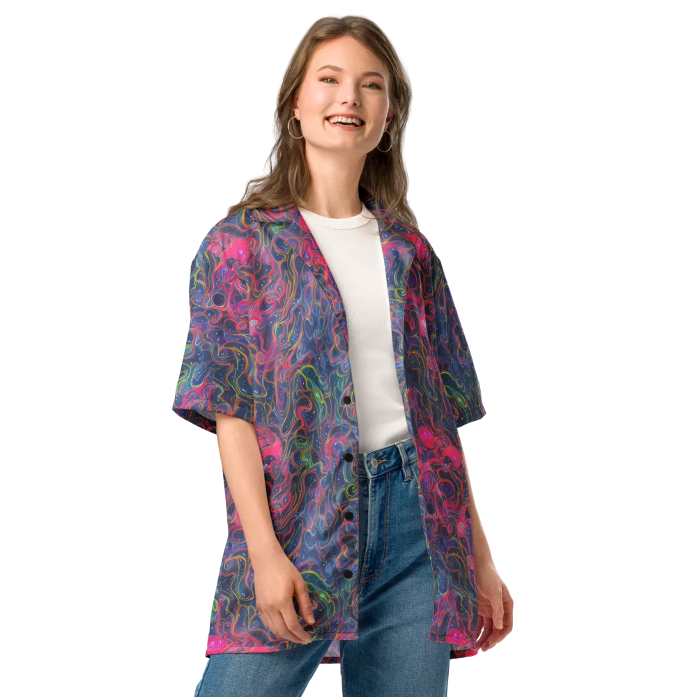 Celestial Koi on Button Shirt — Front