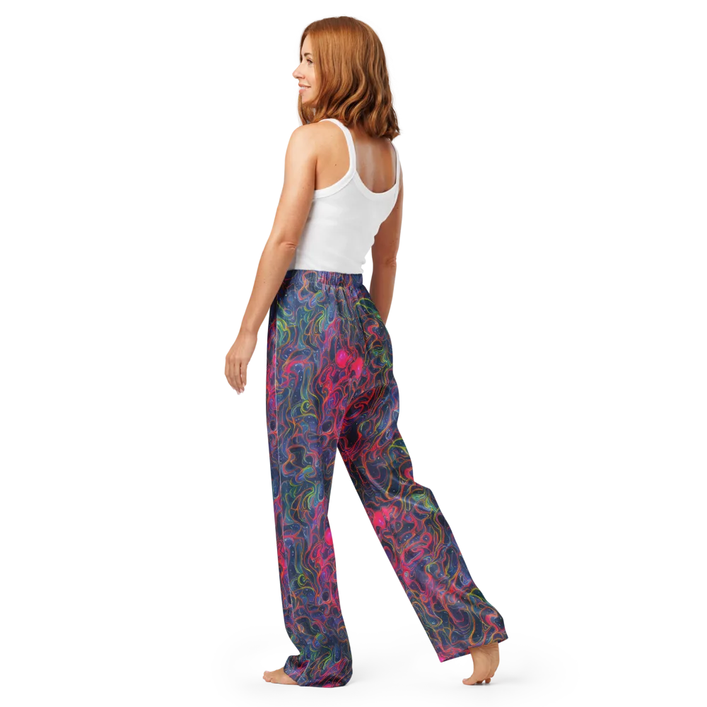 Celestial Koi on Women's Pajama Pants — Back