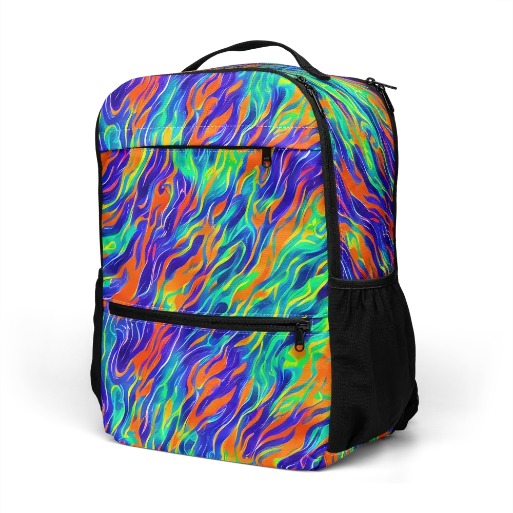 Blue Flame Motion on Utility Backpack — Left Front