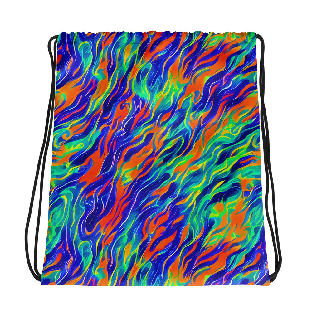 Blue Flame Motion on Drawstring Bag — Photo