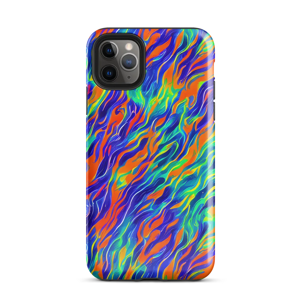 Blue Flame Motion on Tough Case for iPhone® — Front