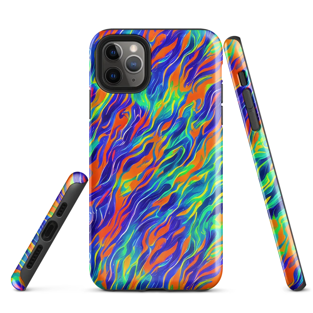 Blue Flame Motion on Tough Case for iPhone® — Front