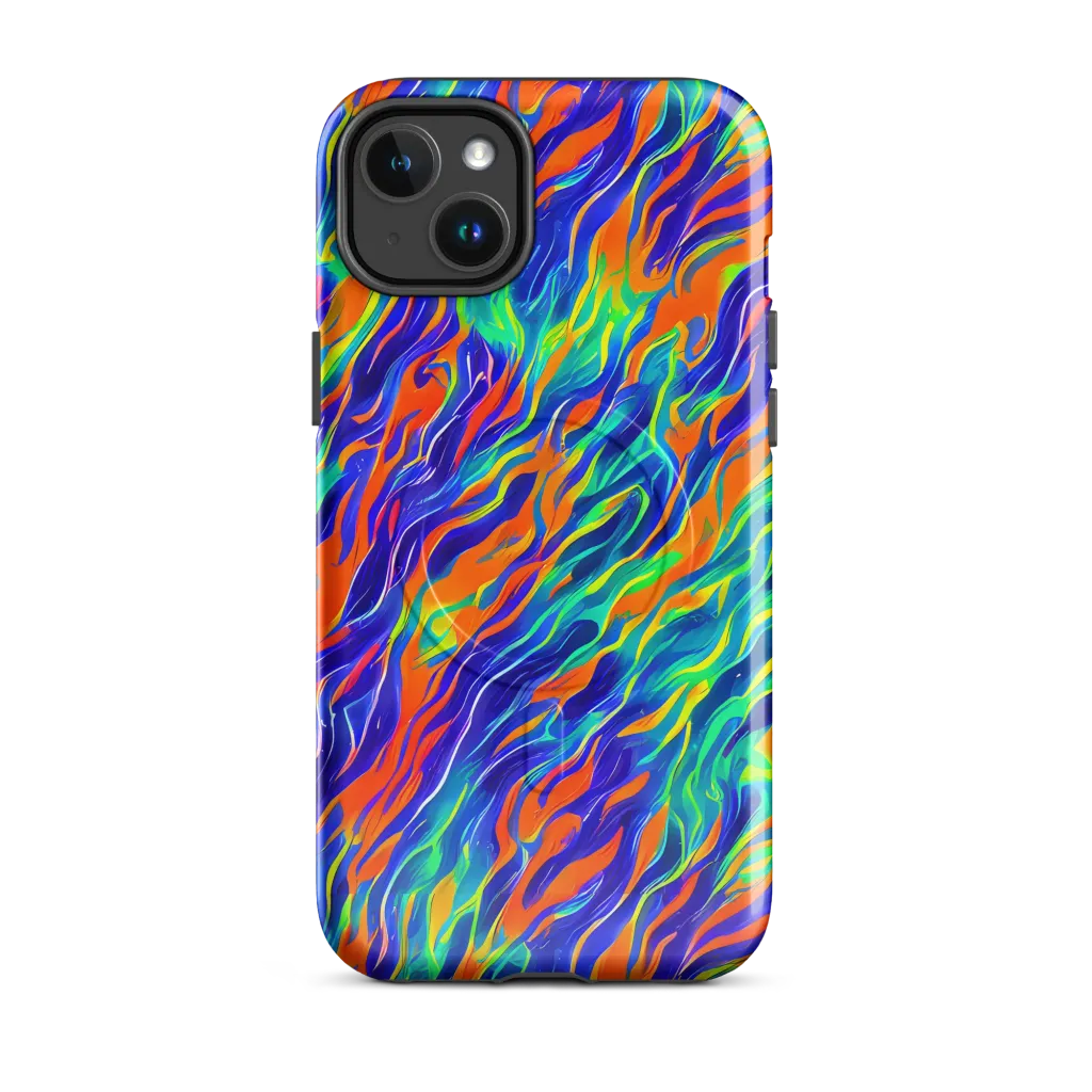 Blue Flame Motion on MagSafe Tough Case for iPhone® — Front