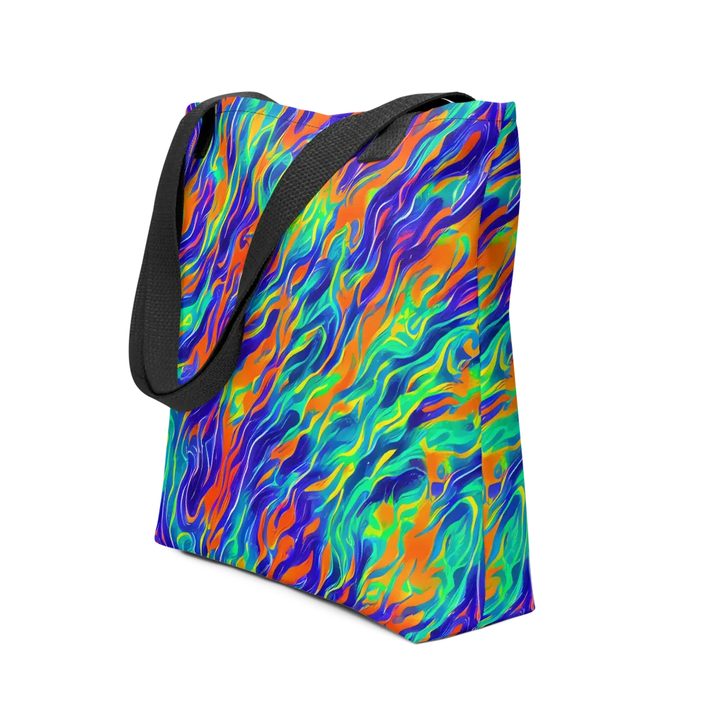 Blue Flame Motion on Tote Bag — Front