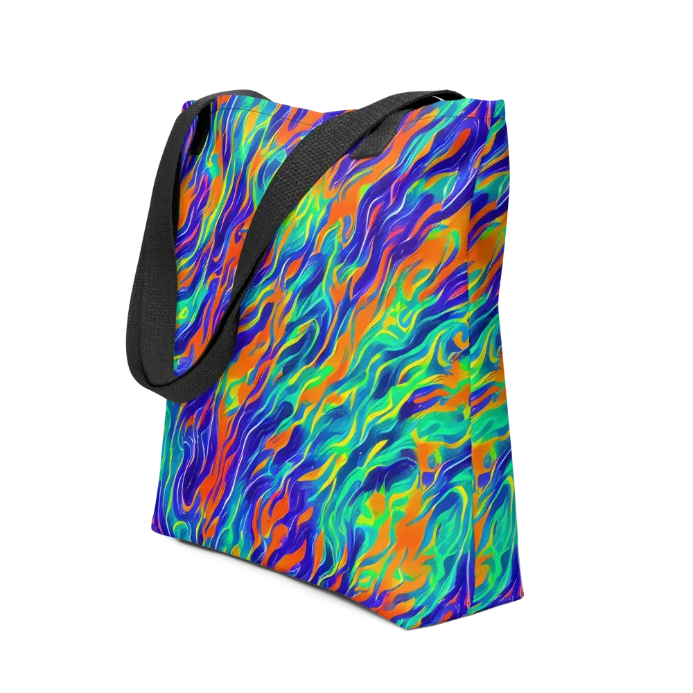 Blue Flame Motion on Tote Bag — Front