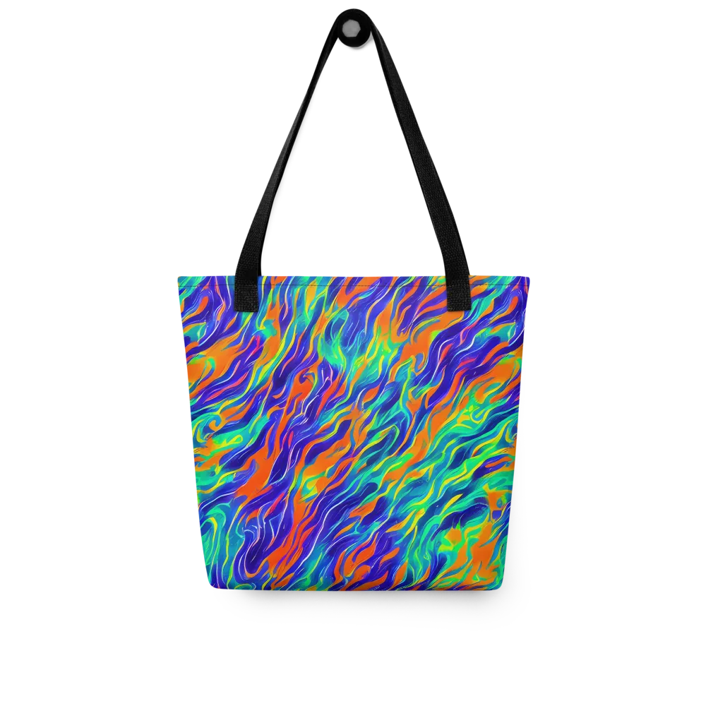 Blue Flame Motion on Tote Bag — Front