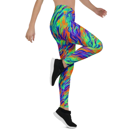 Blue Flame Motion on a Leggings