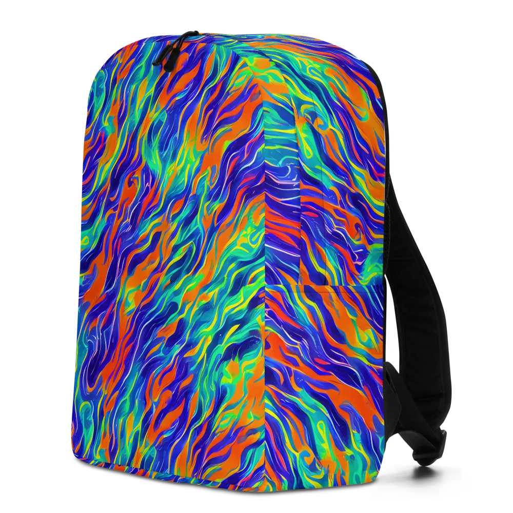 Blue Flame Motion on Minimalist Backpack — Left
