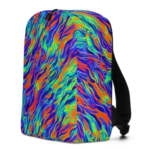Blue Flame Motion on a Minimalist Backpack
