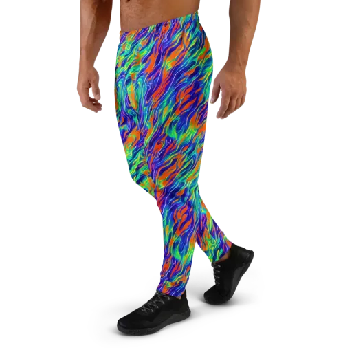 Blue Flame Motion on a Men's Joggers