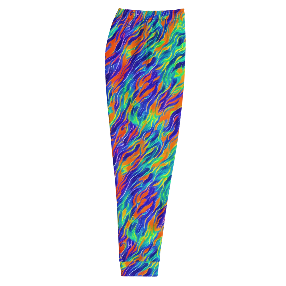 Blue Flame Motion on Men's Joggers — Right