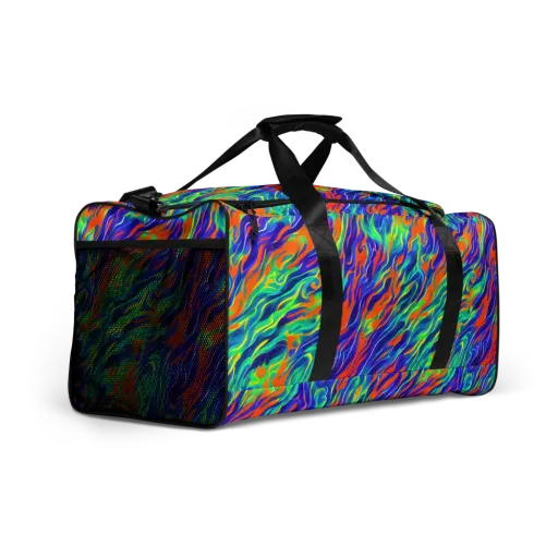 Blue Flame Motion on a Duffle Bag
