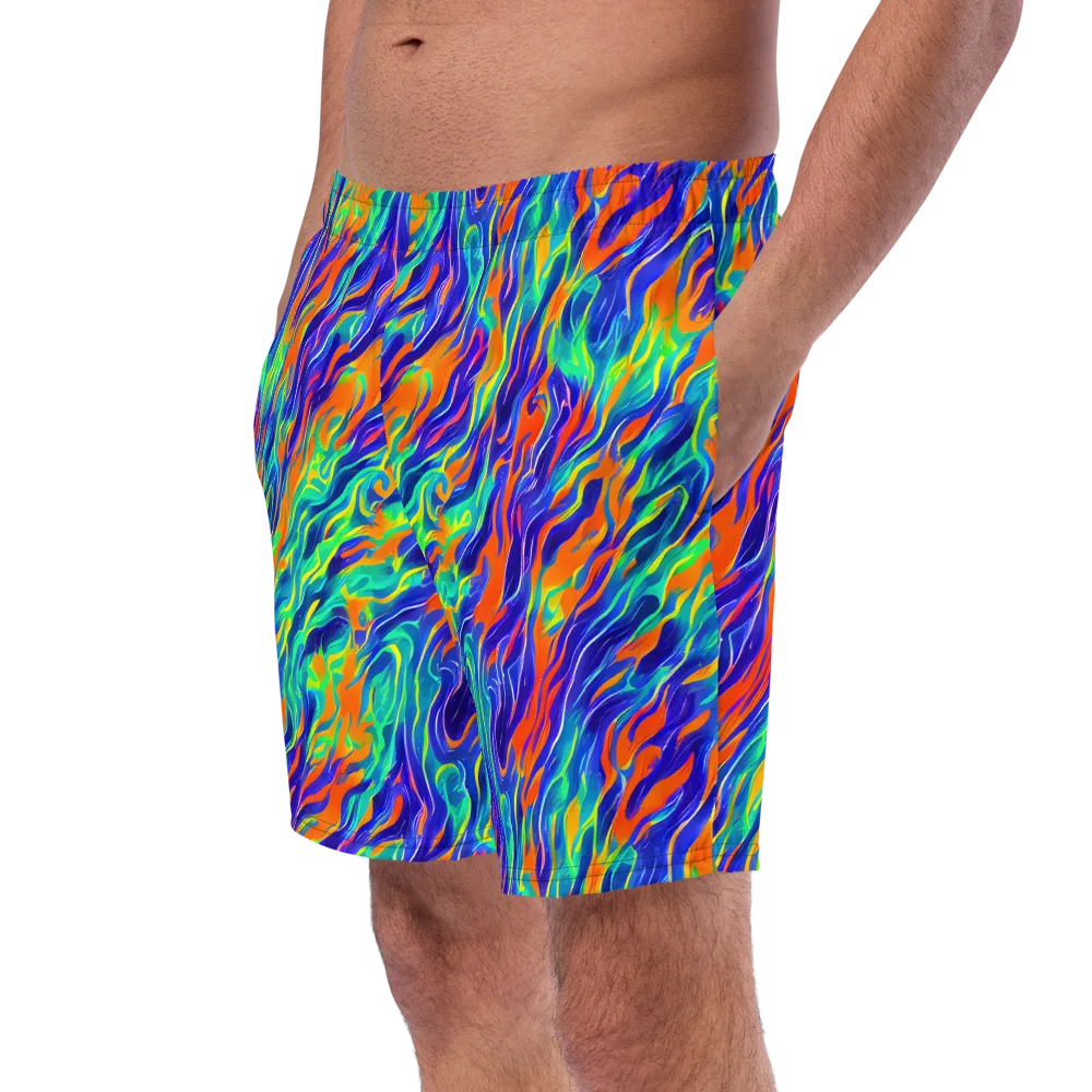 Blue Flame Motion on Swim Trunks — Left Front