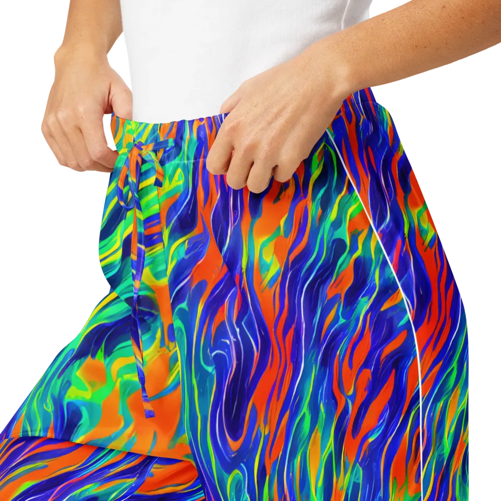Blue Flame Motion on Women's Pajama Pants — Product details
