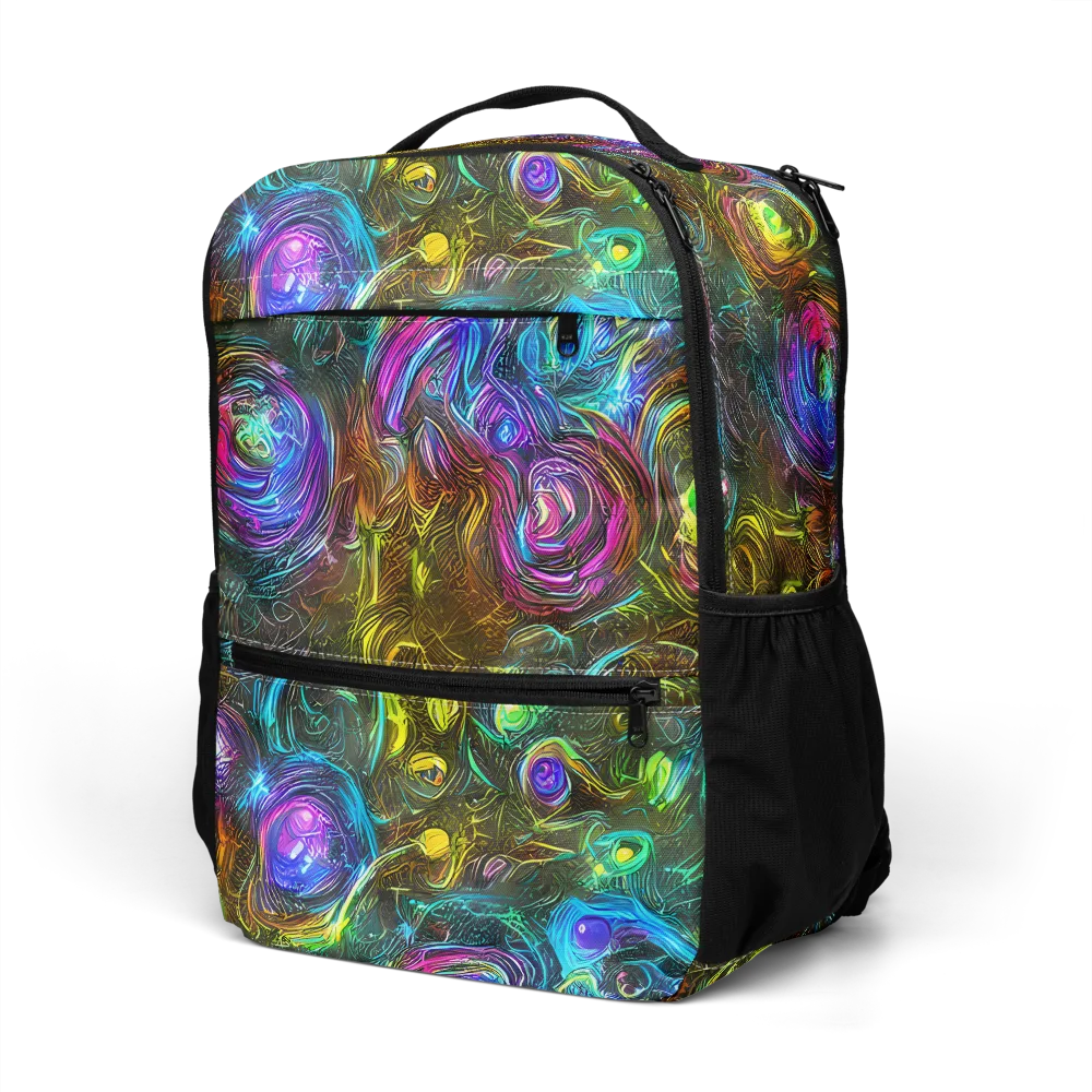 Chromatic Wildflower on Utility Backpack — Left Front