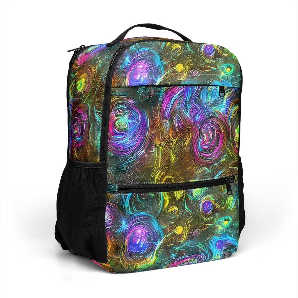 Chromatic Wildflower on Utility Backpack — Right Front