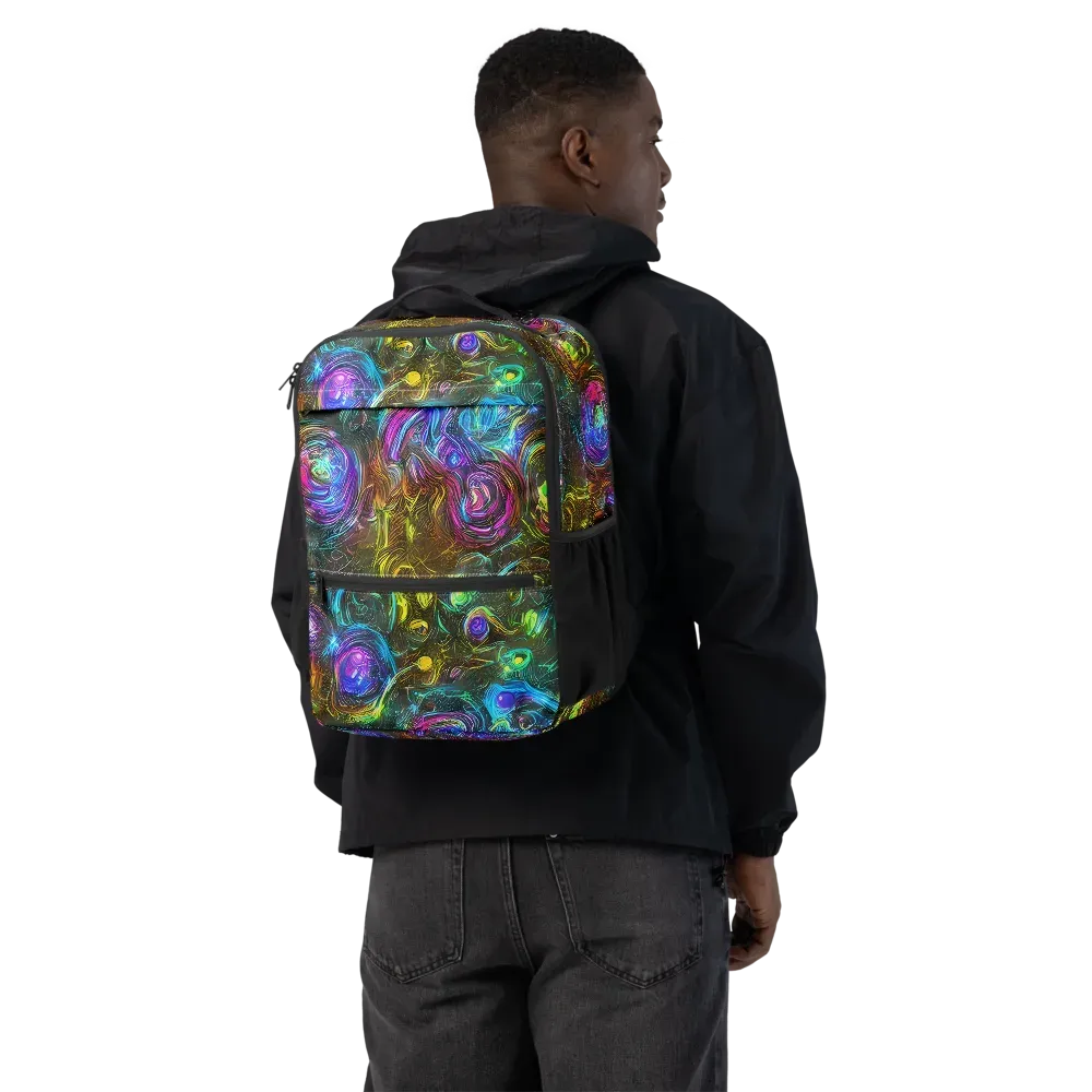 Chromatic Wildflower on Utility Backpack — Back