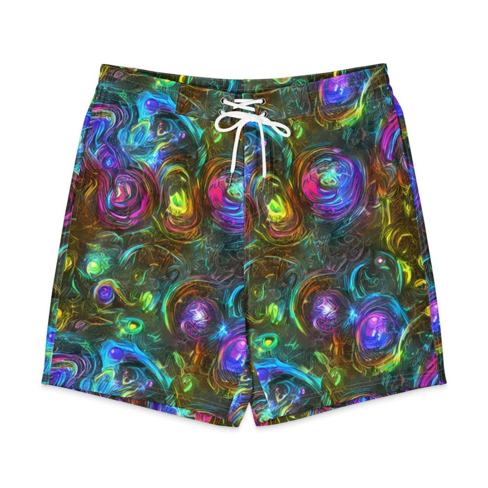 Chromatic Wildflower on Men's Board Shorts — Front
