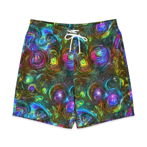 Chromatic Wildflower on a Men's Board Shorts