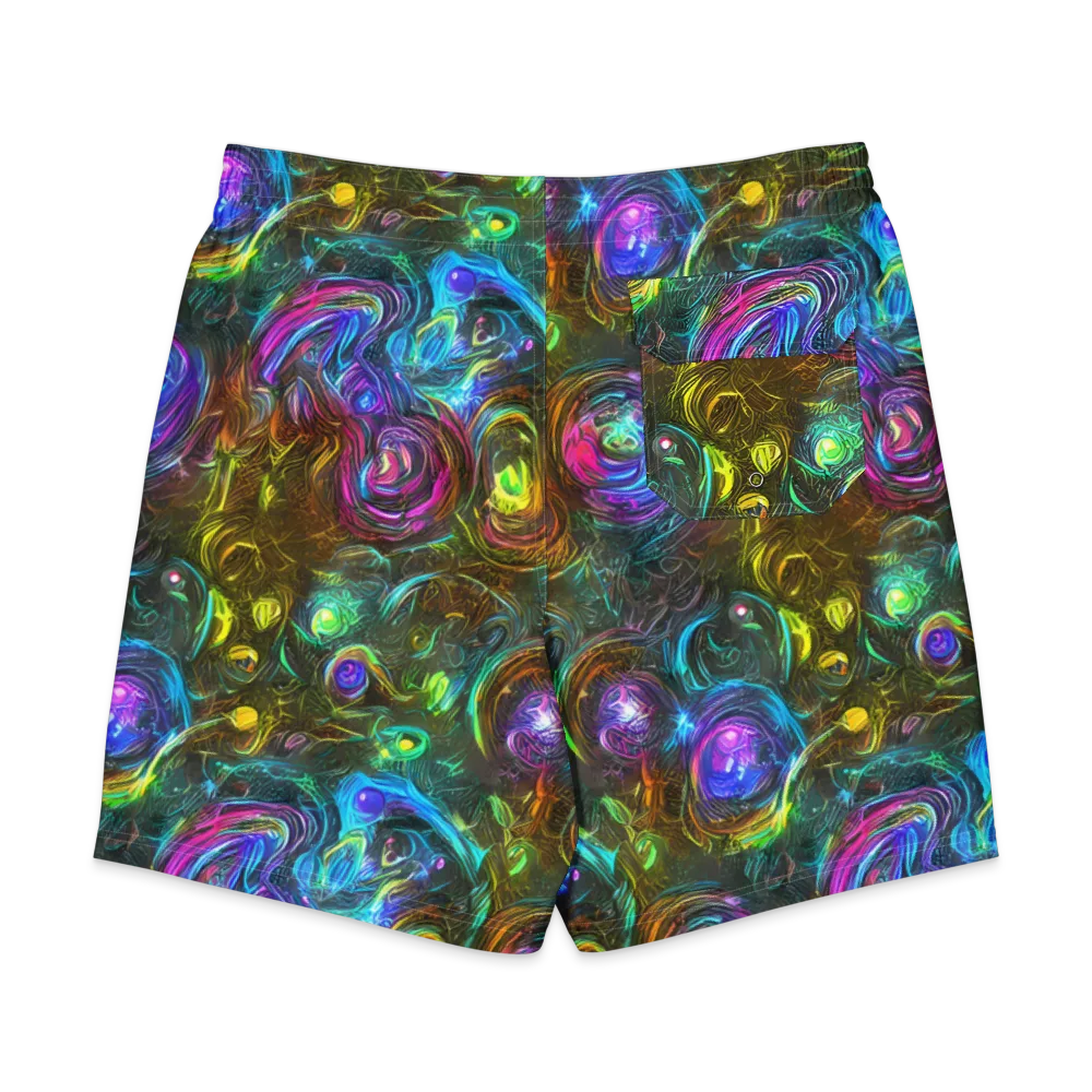 Chromatic Wildflower on Men's Board Shorts — Back