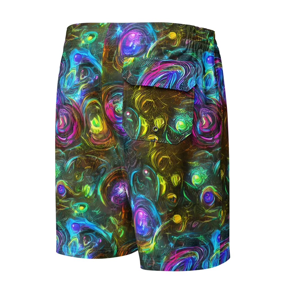 Chromatic Wildflower on Men's Board Shorts — Back