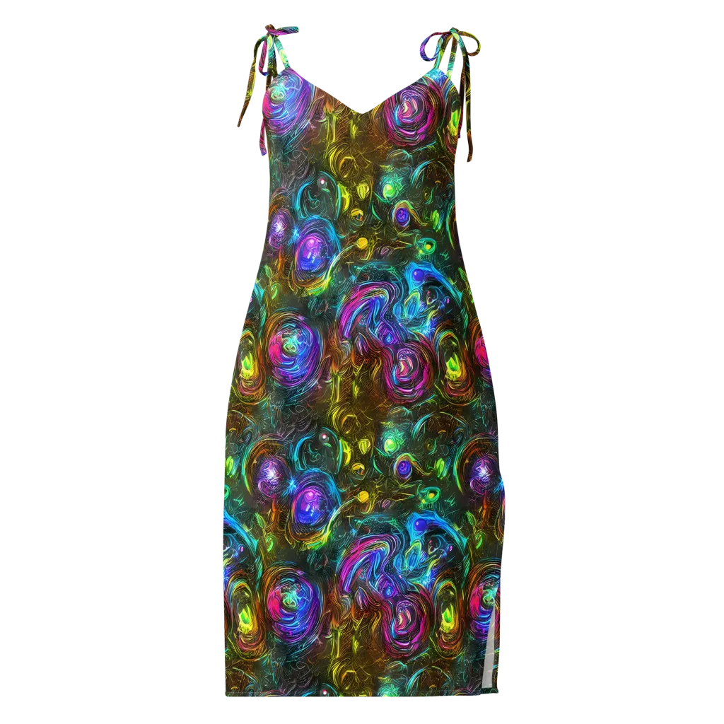 Chromatic Wildflower on Slip Dress — Front