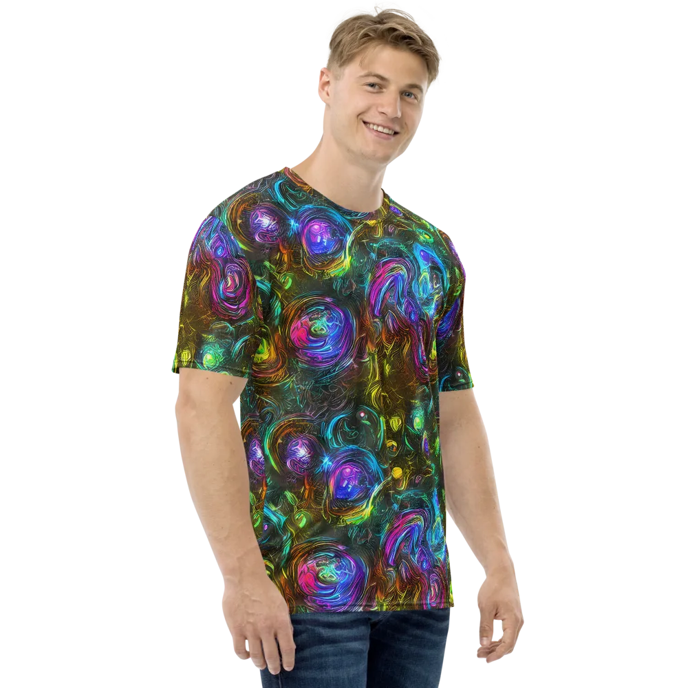 Chromatic Wildflower on Men's Crew Neck T-Shirt — Right