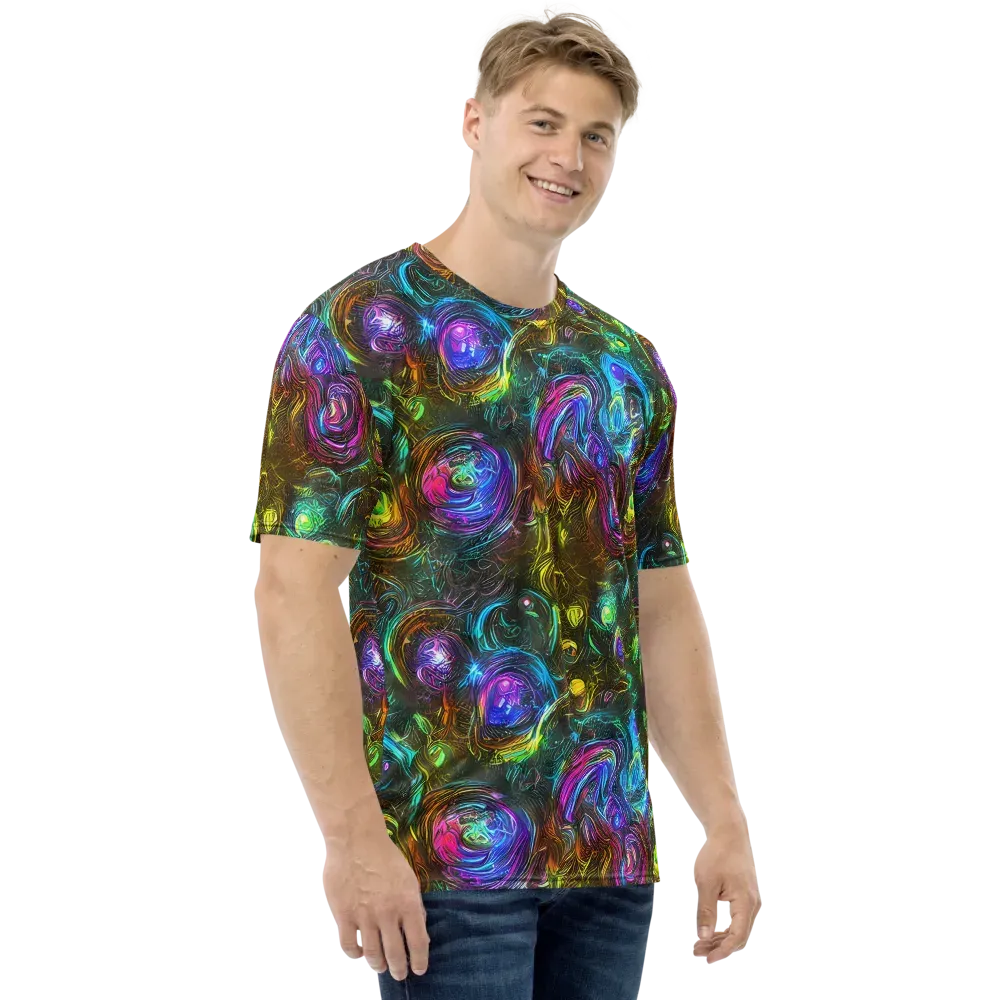 Chromatic Wildflower on Men's Crew Neck T-Shirt — Right