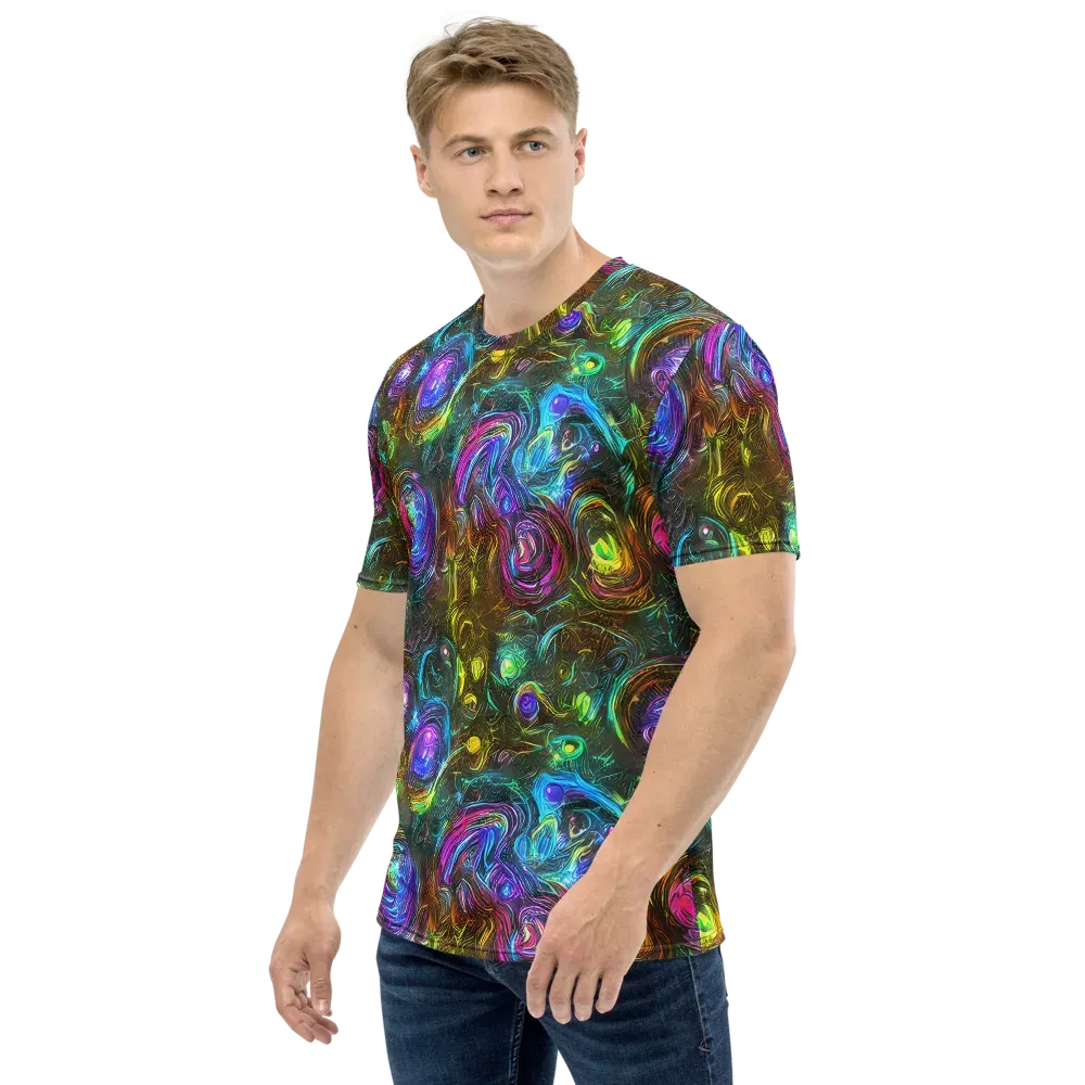 Chromatic Wildflower on Men's Crew Neck T-Shirt — Left