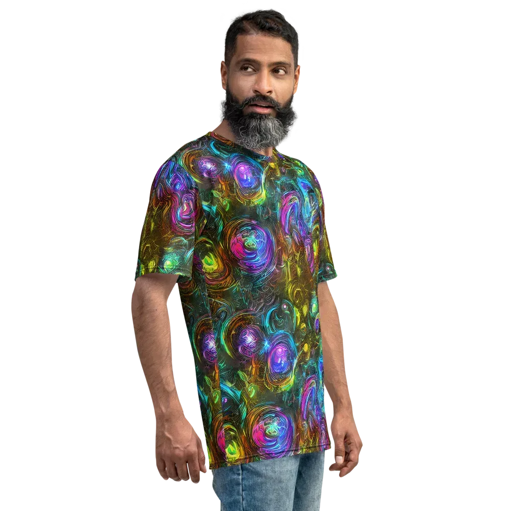 Chromatic Wildflower on Men's Crew Neck T-Shirt — Right