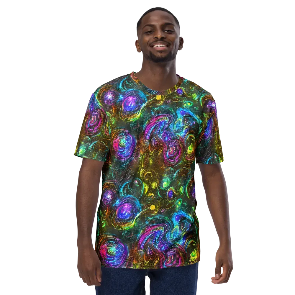 Chromatic Wildflower on Men's Crew Neck T-Shirt — Front