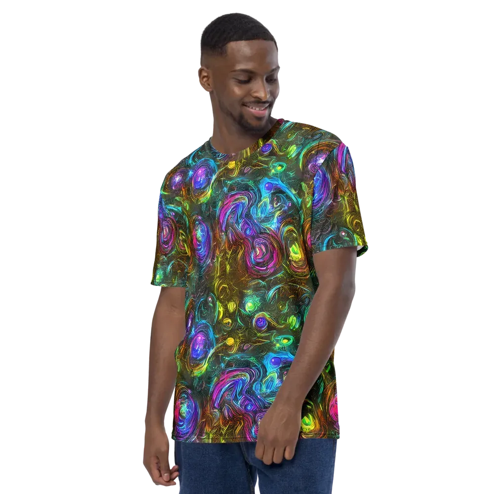 Chromatic Wildflower on Men's Crew Neck T-Shirt — Left