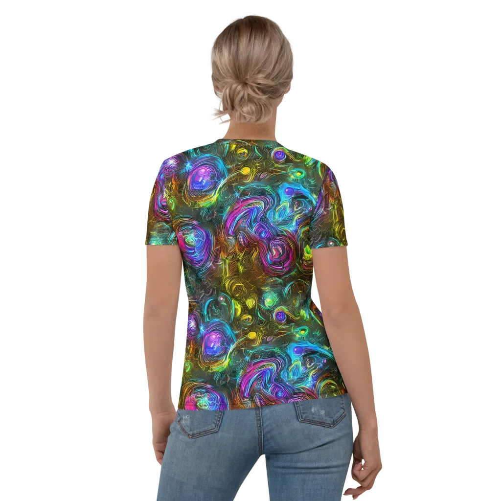 Chromatic Wildflower on Women's Crew Neck T-Shirt — Back