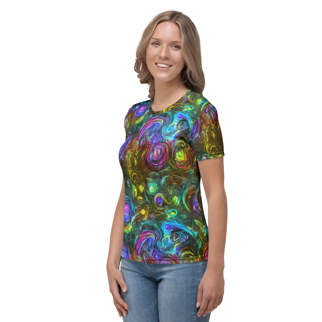 Chromatic Wildflower on Women's Crew Neck T-Shirt — Left