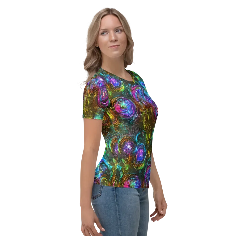 Chromatic Wildflower on Women's Crew Neck T-Shirt — Right