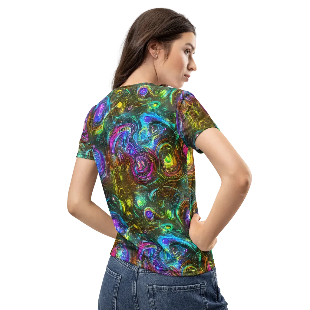 Chromatic Wildflower on Women's Crew Neck T-Shirt — Back