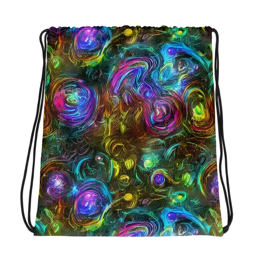 Chromatic Wildflower on a Drawstring Bag