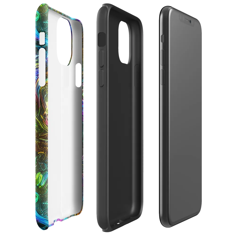 Chromatic Wildflower on Tough Case for iPhone® — Right