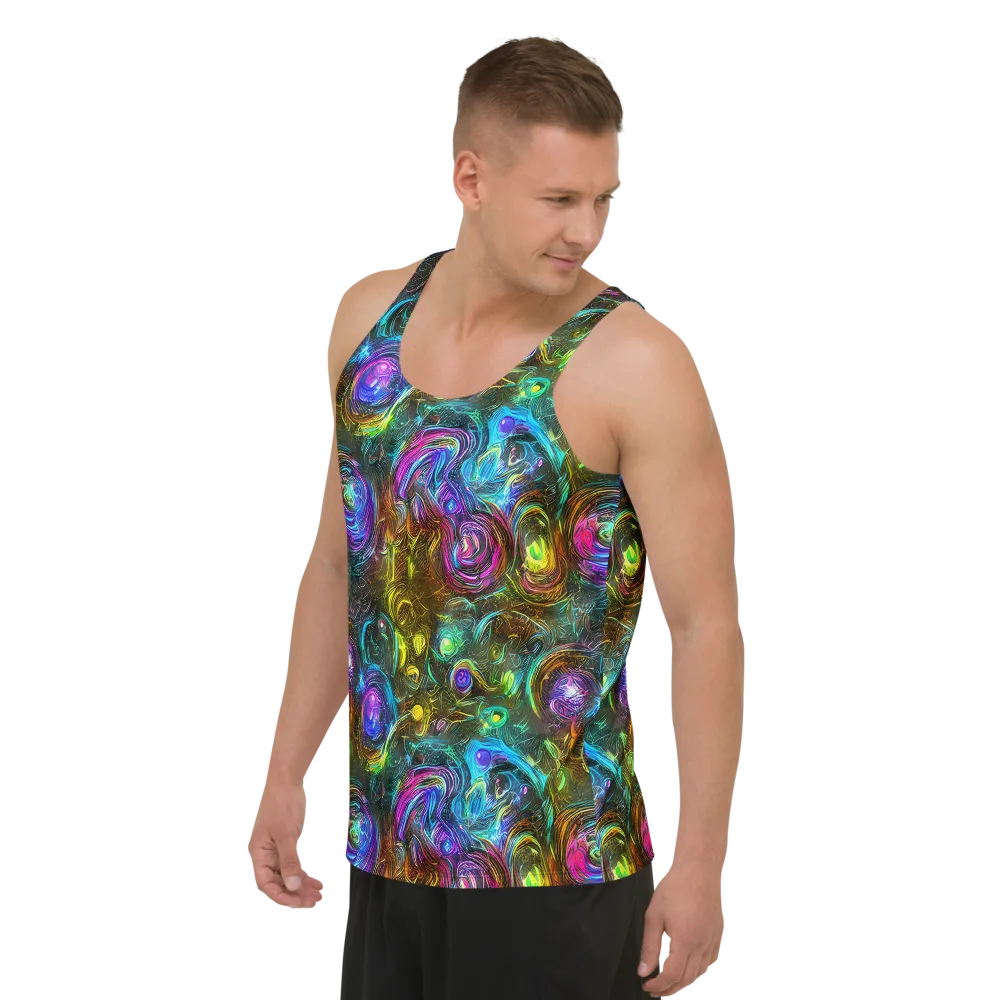 Chromatic Wildflower on Men's Tank Top — Left Front
