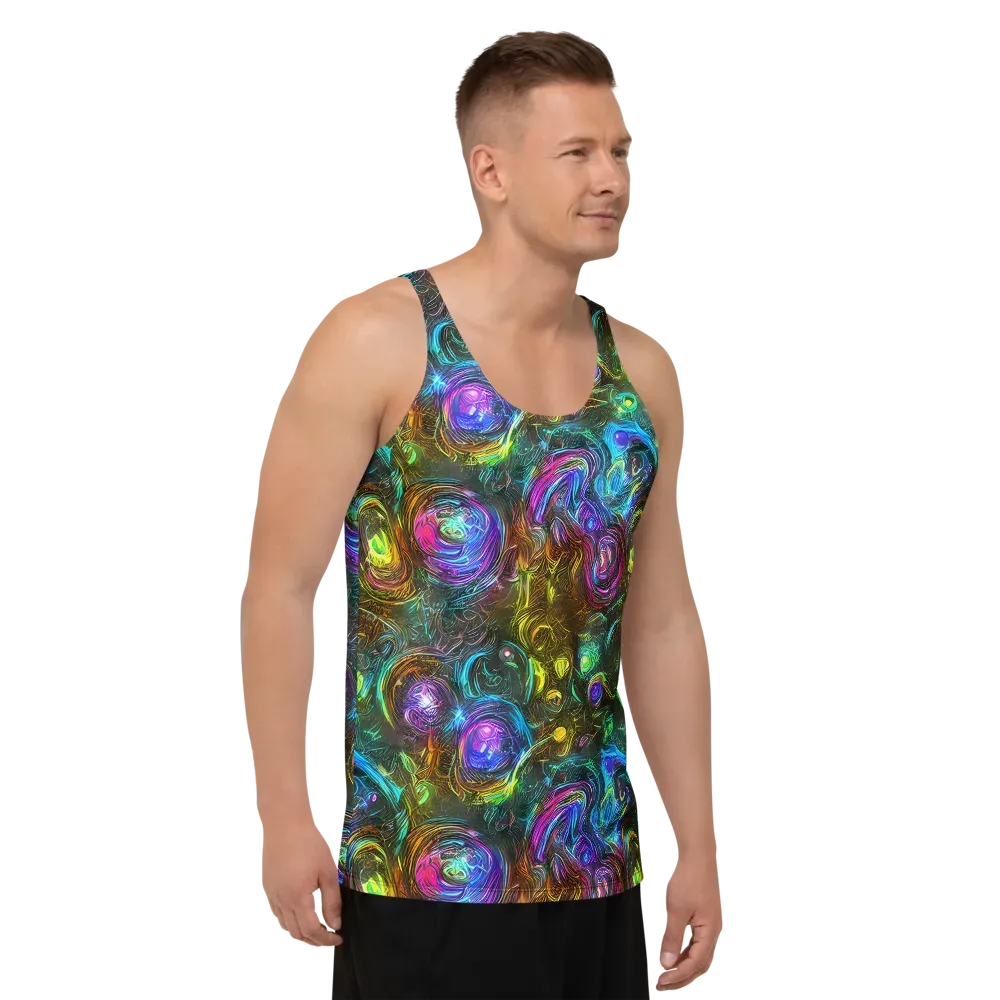 Chromatic Wildflower on Men's Tank Top — Right Front