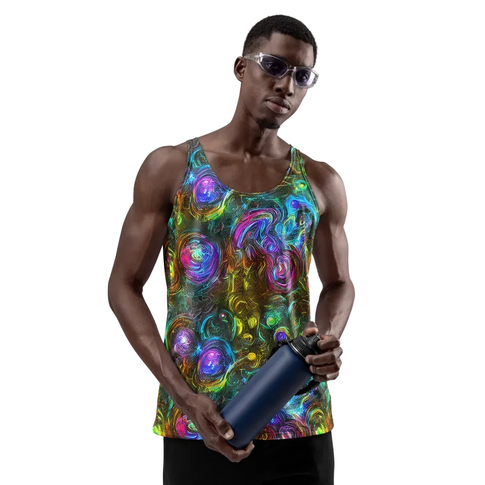 Chromatic Wildflower on Men's Tank Top — Front